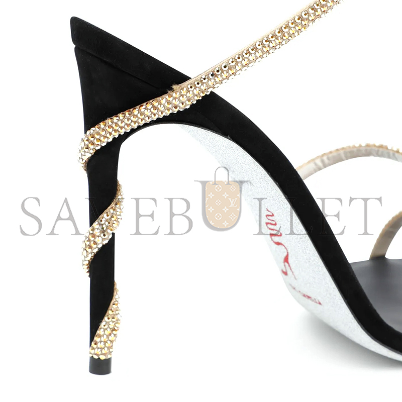 RENÉ CAOVILLA  GOLDEN MARGOT SPIRAL SANDALS 105 C11339